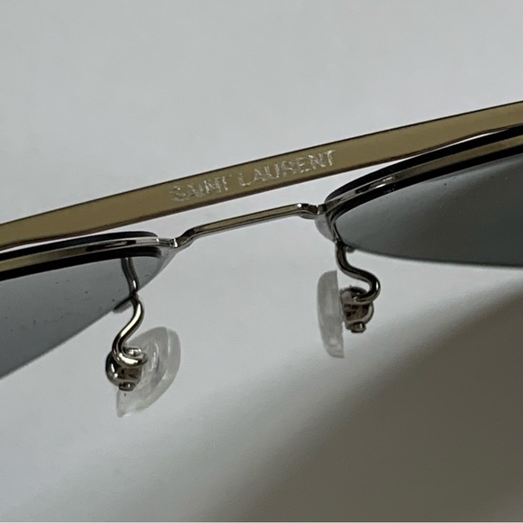 Saint Laurent™ CLASSIC 11 Silver Metal Mirrored Sunglasses NWT - Picture 14 of 16